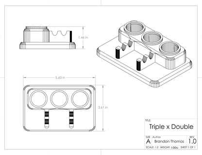 Triple Cap x Double Tool Rack