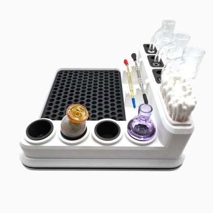 Dabdock Tray organizer with silicone mat, cap holders, tool slots and 10/14mm accessory slots