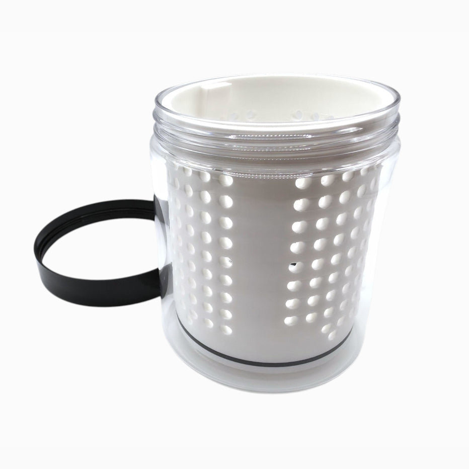 Iso Soak Jar, a 16oz sealed container with a 3D-printed basket insert, by Dabdock
