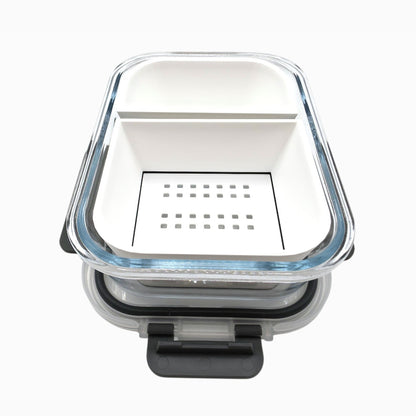 Iso Soak Tub, a sealed cleaning tub for soaking small glass accessories in isopropyl alcohol