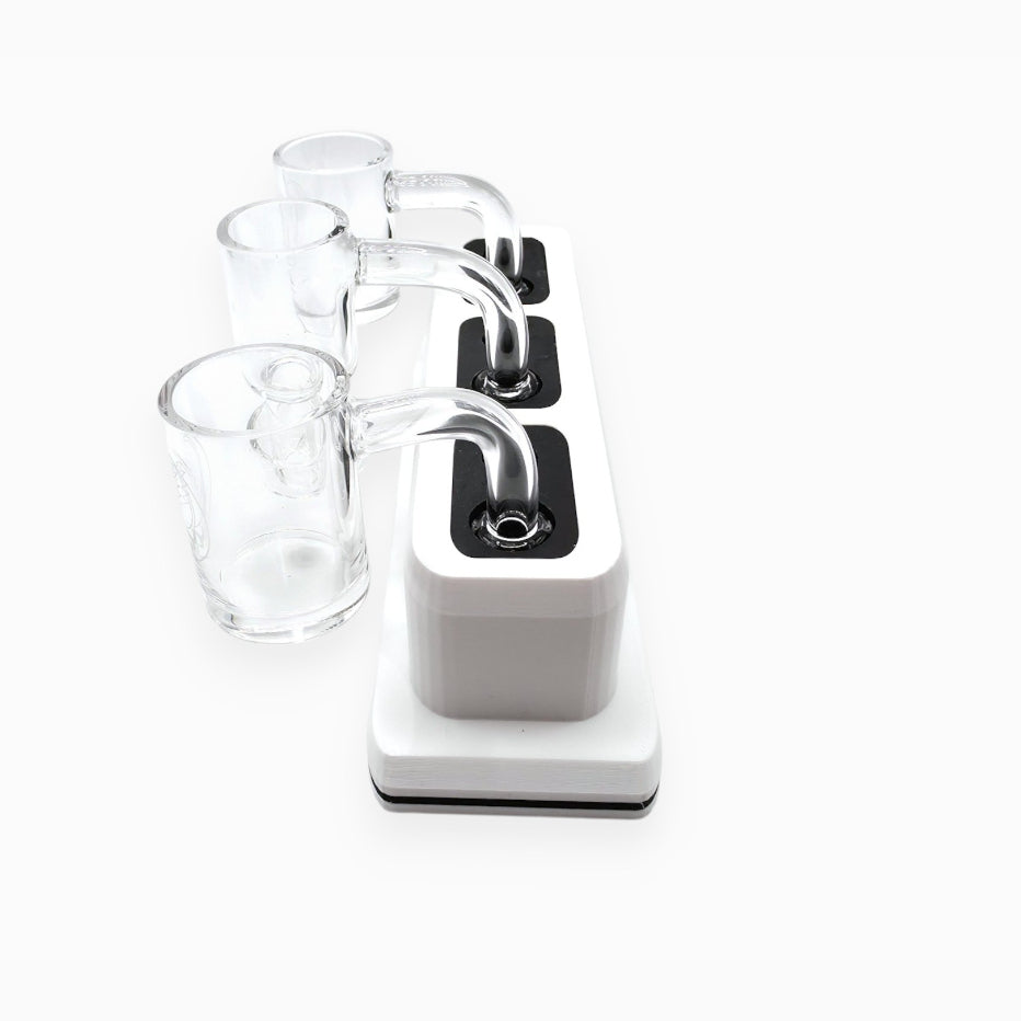 Triple 10/14mm accessory holder with silicone inserts, 3D-printed by Dabdock