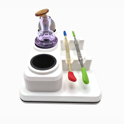 Organizer with silicone holders for 3 caps and 2 tools, 3D-printed by Dabdock