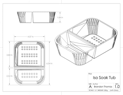 The Iso Soak Tub 30oz Dual Compartment